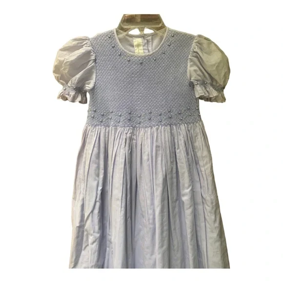 STRASBURG VINTAGE Lavender Smocked Dress - Size 8 - Picture 2 of 11
